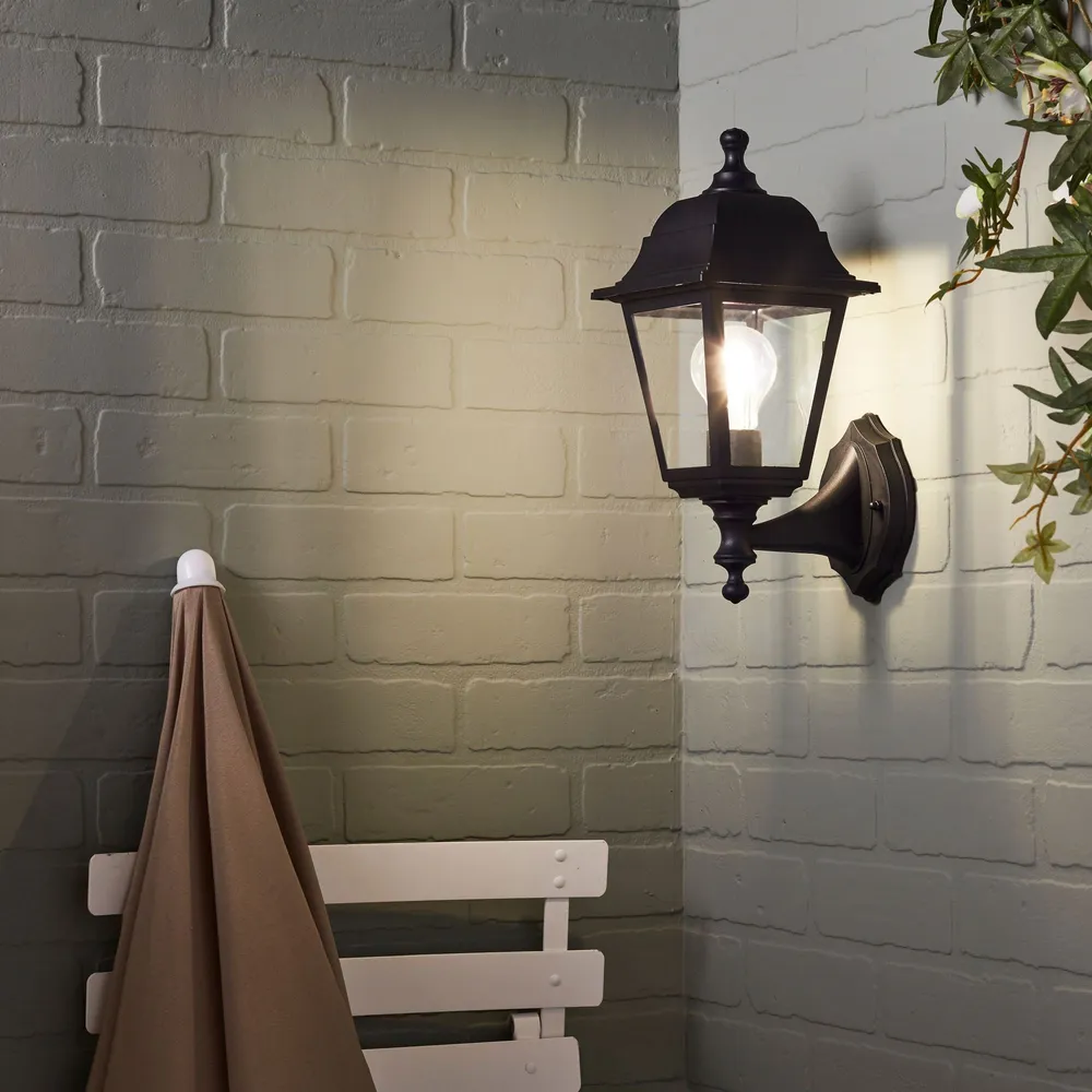Aplica exterior Inspire Sima, 1 x E27, 25 W, IP 44, negru