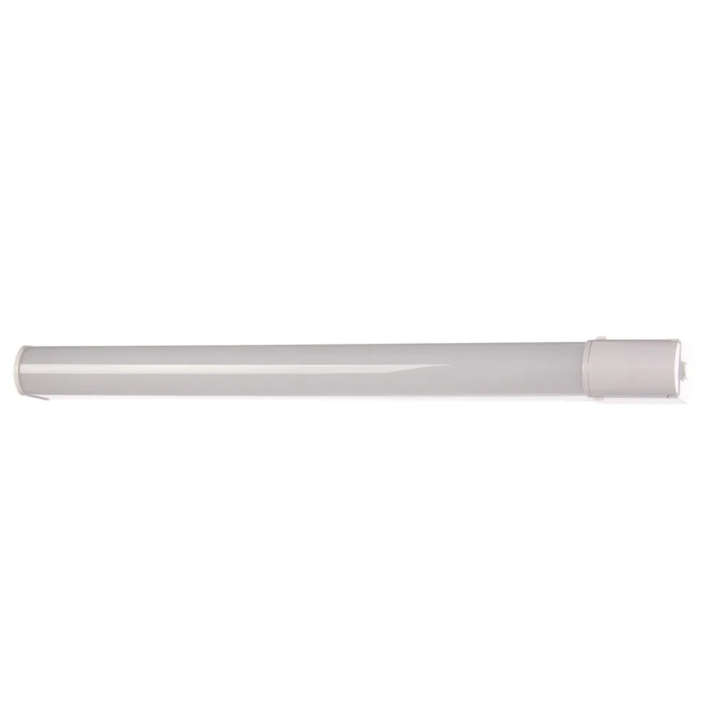 Aplica LED pentru baie Comtec MF0011-11802, cu priza si intrerupator, 15 W, 1350 lm, lumina neutra 4000 K, IP44, alb + argintiu, clasic