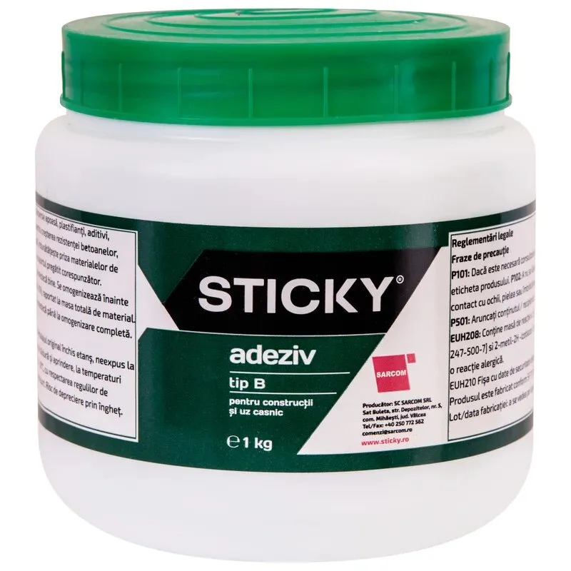 Aracet tip B Sticky, de constructii, 1 kg, alb