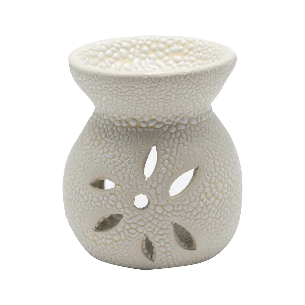 Aromatizor Flower, Aroma Land, ceramica, crem, 6.5 x 11 cm