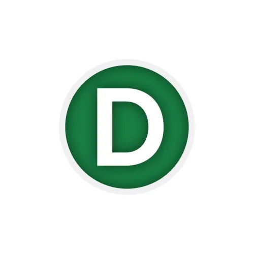 Autocolant Litera D pentru Camioane Transport Deseuri