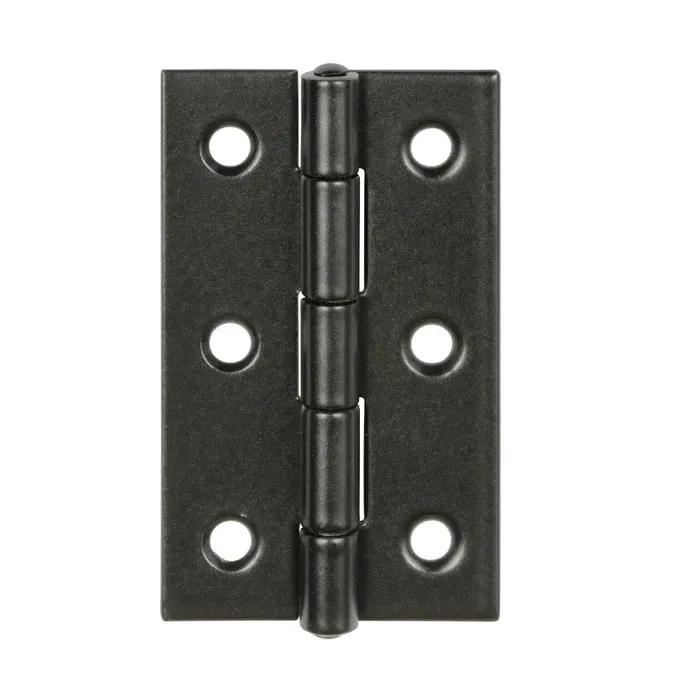 Balama cu aripi plane, pentru mobila, din otel, negru, Vormann, 80 x 41 mm