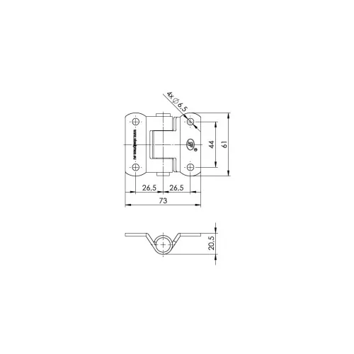Balama remorca zincata usoara pentru oblon sau usa — imaginea 2