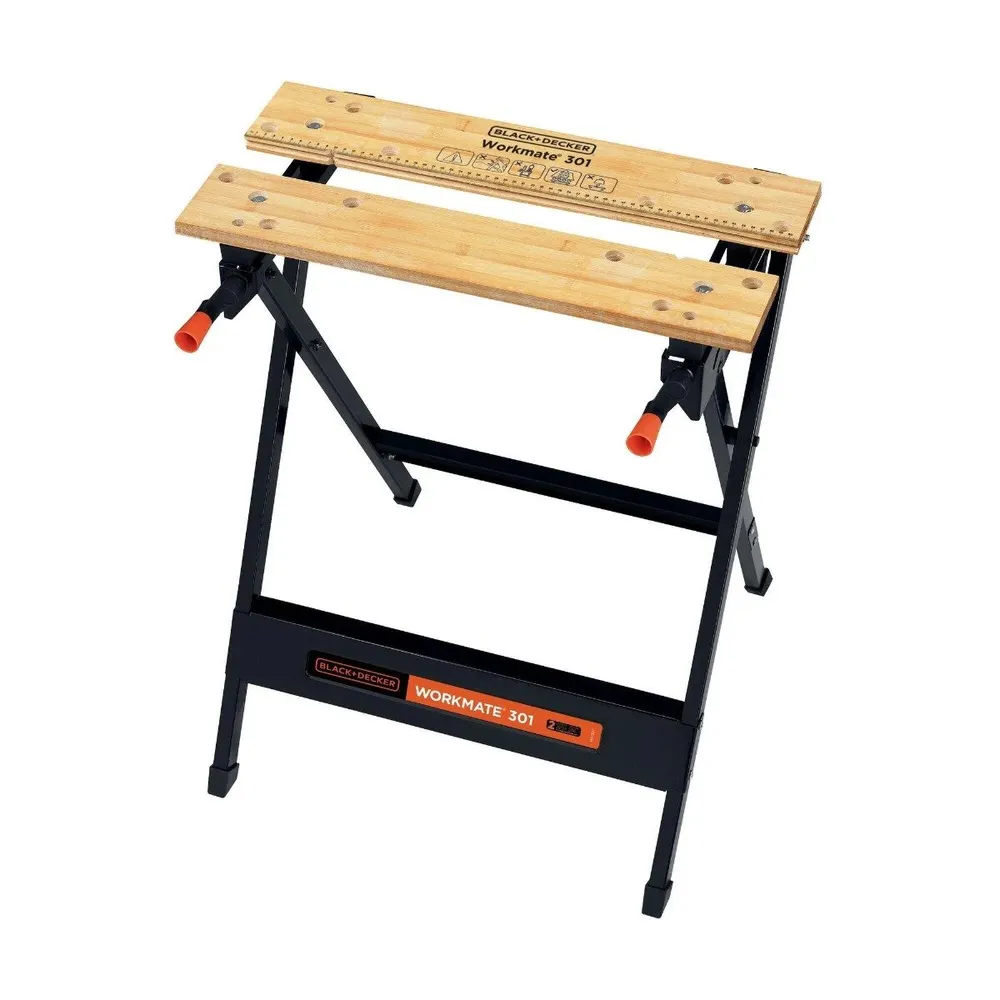 Banc de lucru, pliabil, Black+Decker Workmate WM301-XJ, 610 x 341 x 760 mm, 160 kg