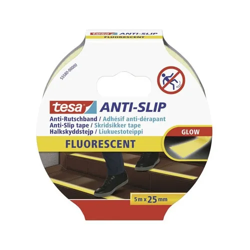 Banda adeziva antiderapanta Tesa fluorescenta 5m x 25mm