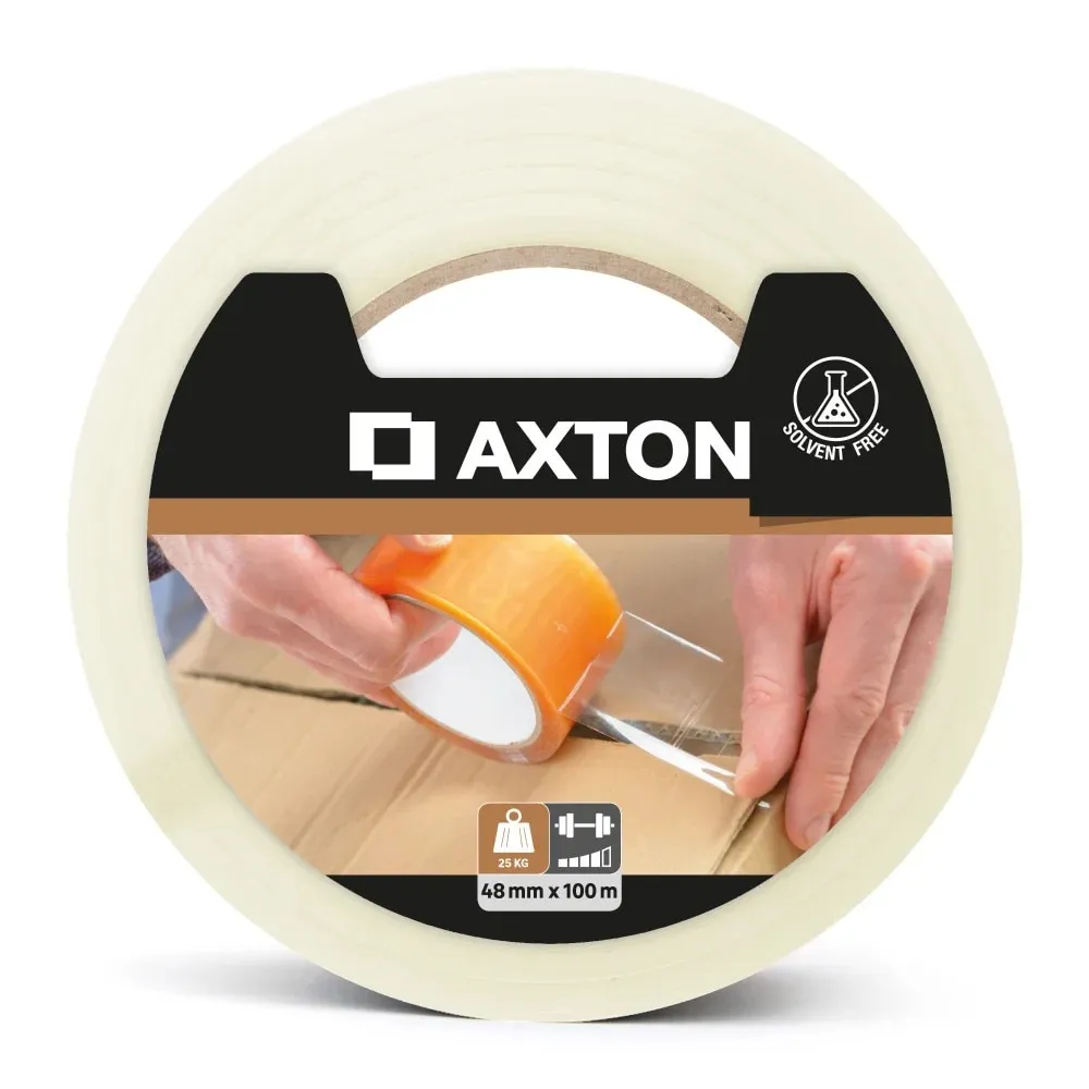 Banda adeziva Axton, 48mm x 100m, transparent, set 1