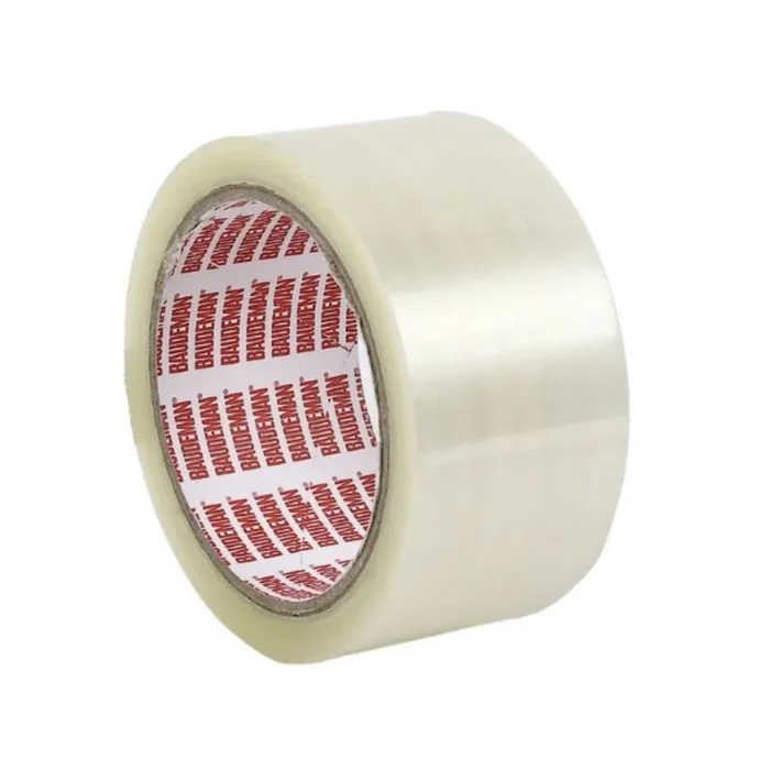 Banda adeziva pentru ambalare Baudeman, cu suport BoPP, transparenta, 60 m x 48 mm