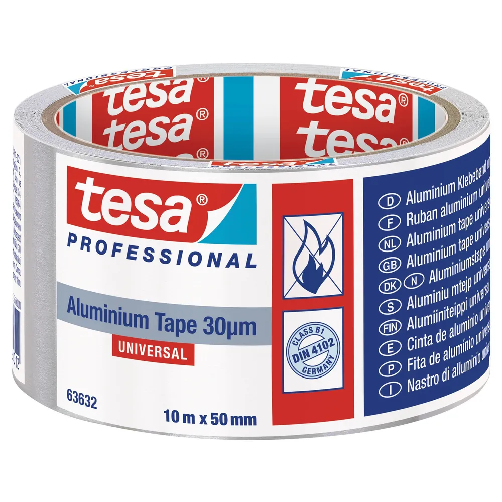 Banda adeziva pentru reparatii, tesa 63632, aluminiu, 10 m x 50 mm