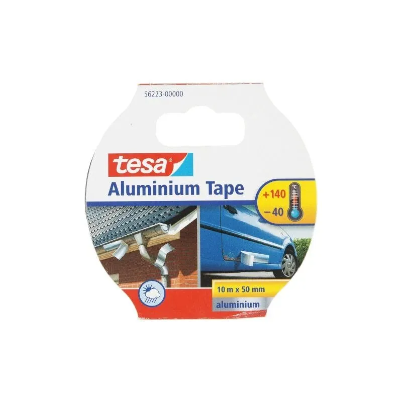 Banda adeziva Tesa, aluminiu, 50mmx10m, argintie