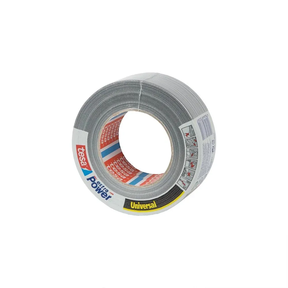 Banda adeziva Tesa Xtreme Power, 50 mm x 50 m, gri, rezistenta la intemperii