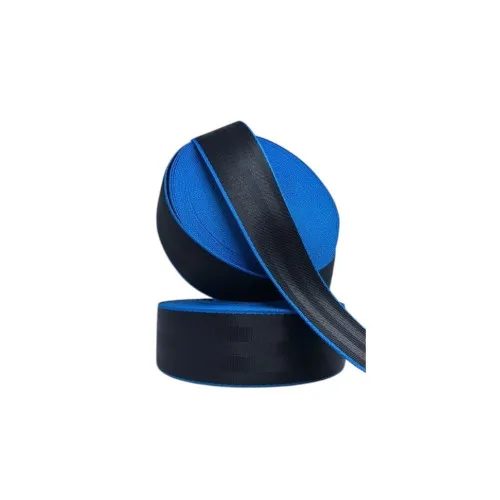 Banda centura siguranta auto poliester negru albastru latime 46mm rola 100m — imaginea 2