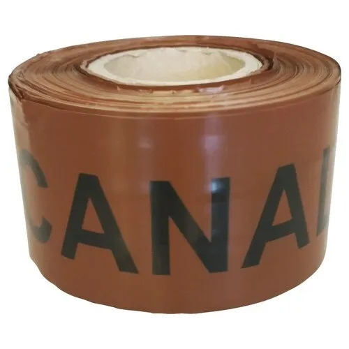 Banda de avertizare & delimitare „CANALIZARE” 100mm x 200m, din polietilena