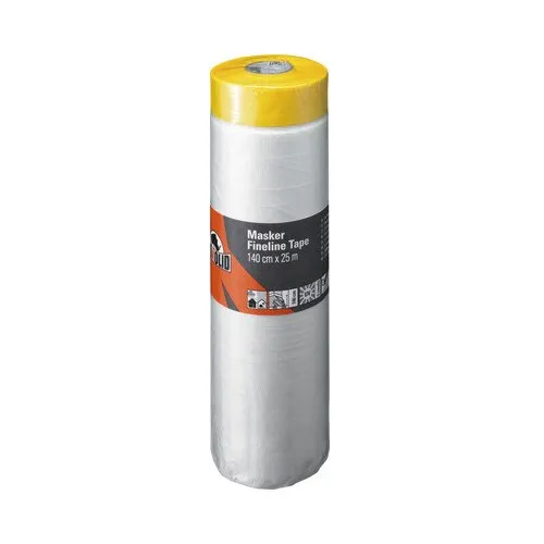 Banda de mascare cu folie de protectie ROXOLID 140 cm x 25 m