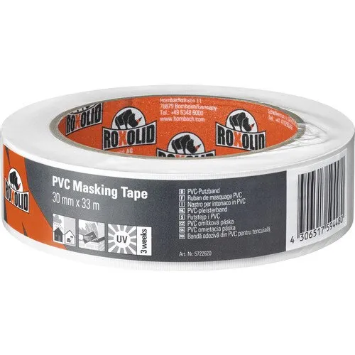 Banda de mascare pentru lucrari de tencuire ROXOLID alba 30 mm x 33 m