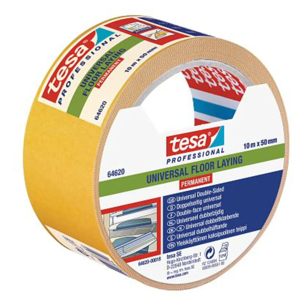 Banda dublu adeziva pentru fixare, tesa 64620, 10 m x 50 mm