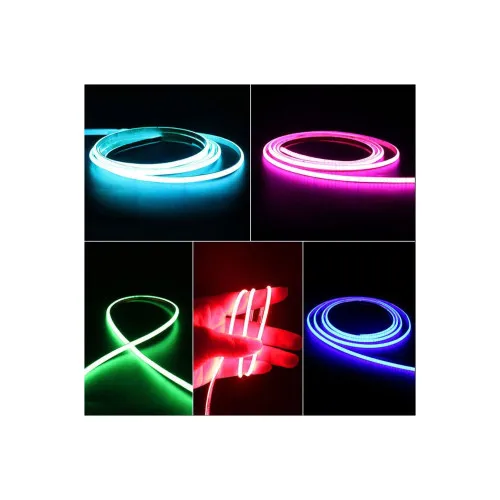 Banda led cob 3mm latime 5 metri 12w pe metru 12v pentru iluminare auto — imaginea 7