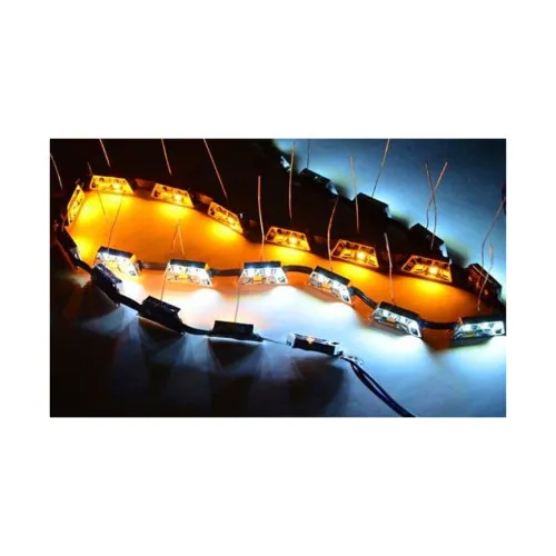 Banda LED DRL premium L1 52 cm alb-galben pentru faruri set 2 bucati — imaginea 4