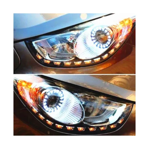 Banda LED DRL premium L1 52 cm alb-galben pentru faruri set 2 bucati — imaginea 2