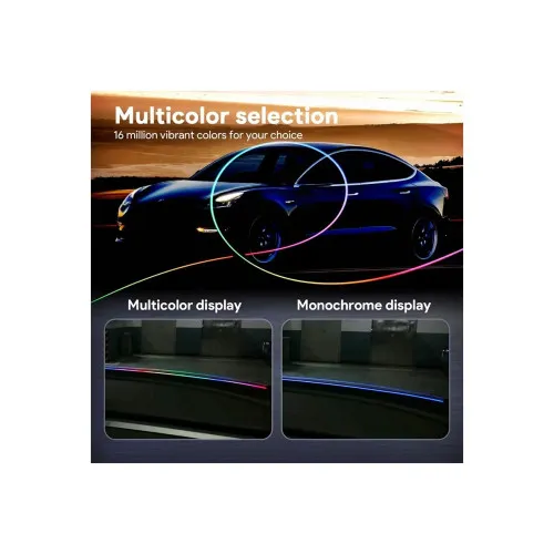 Banda LED lumina ambientala parbriz RGB digital magic light — imaginea 4