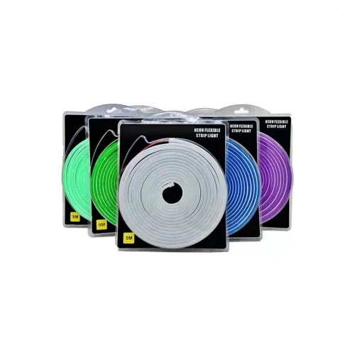 Banda led neon flex 5 metri 10w pe metru 12v pentru iluminare auto — imaginea 4