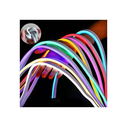 Banda led neon flex 5 metri 10w pe metru 12v pentru iluminare auto