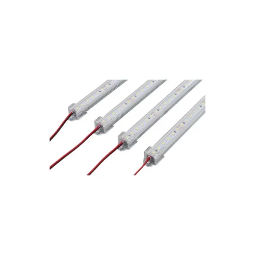 Banda led rigida 5630 korea chip cu profil 886AL 1m 12V lumina Rosie 6000k 18W — imaginea 2