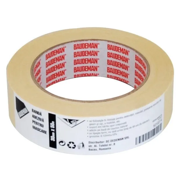 Banda mascare Baudeman 4359 - 42, alb, interior, 50 m x 30 mm