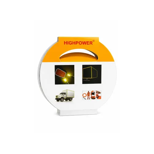Banda reflectorizanta autoadeziva reflectiva alba rosie portocalie 50 x 50 mm 60 bucati HIGHPOWER — imaginea 4