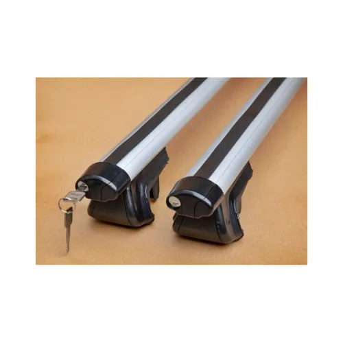 Bara portbagaj universala transversala aluminiu cu cheie 120cm — imaginea 3