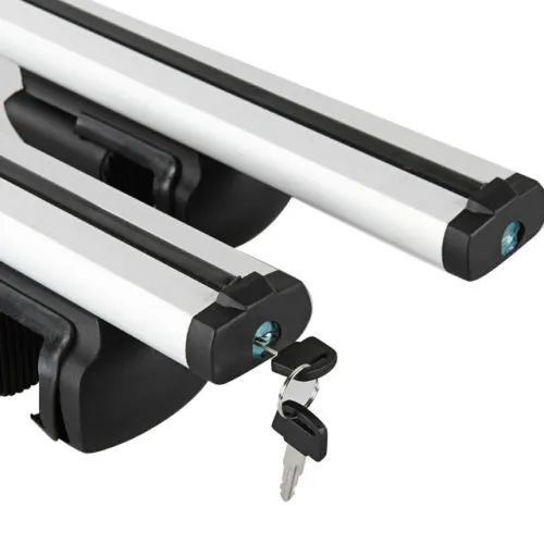Bara portbagaj universala transversala din aluminiu cu cheie 120cm Cod: FLEX Argintiu — imaginea 7