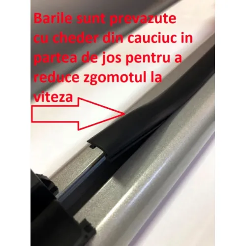 Bara portbagaj universala transversala din aluminiu cu cheie 120cm Cod: FLEX Argintiu — imaginea 6
