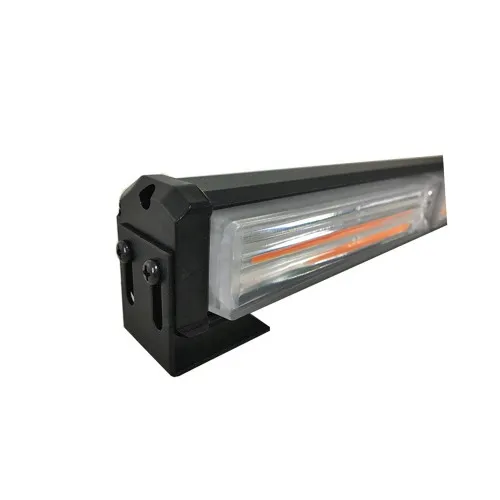 Bara stroboscopica LED COB 7 module 12-24V lumina galbena 1030 mm — imaginea 3