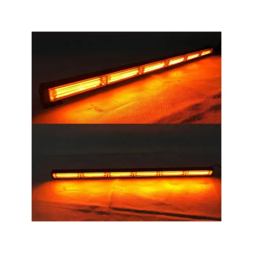 Bara stroboscopica LED COB 7 module 12-24V lumina galbena 1030 mm