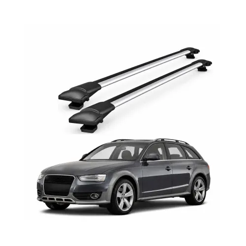 Bare portbagaj transversale auto aluminiu compatibile Audi A4 Avant / Allroad (B8) 2008-2015 92-96 cm