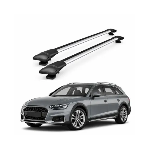Bare portbagaj transversale auto aluminiu compatibile Audi A4 Avant / Allroad (B9) 2016-> 92-96 cm