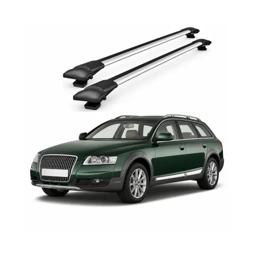 Bare portbagaj transversale auto aluminiu compatibile Audi A6 Allroad (C6) 2006-2011 96-96 cm