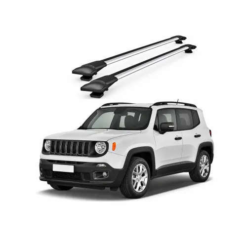 Bare portbagaj transversale auto aluminiu compatibile Jeep Renegade (Bu) SUV 2015-> 96-96 cm