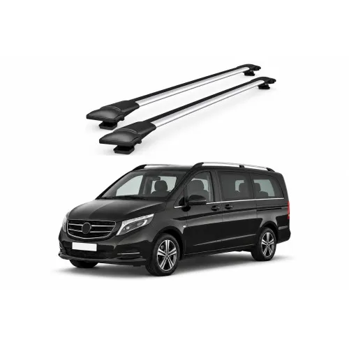 Bare portbagaj transversale auto aluminiu compatibile Mercedes Benz Clasa V (W447) MPV 2015-> 116-120 cm