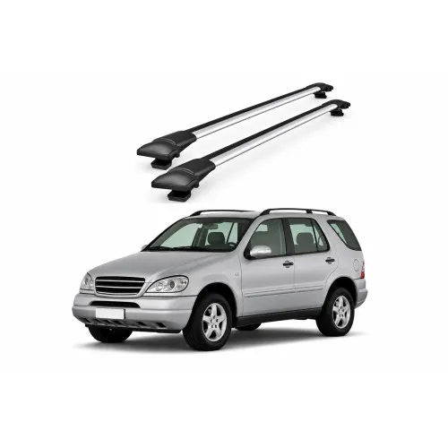 Bare portbagaj transversale auto aluminiu compatibile Mercedes Benz ML (W163) SUV 1998-2005 92-100 cm