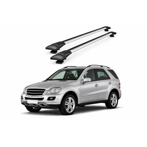 Bare portbagaj transversale auto aluminiu compatibile Mercedes Benz ML (W164) SUV 2006-2011 92-100 cm