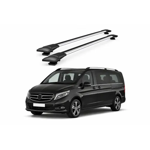 Bare portbagaj transversale auto aluminiu compatibile Mercedes Benz Viano (W447) MPV 2015-> 116-120 cm