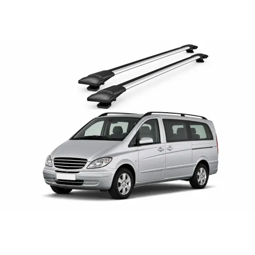 Bare portbagaj transversale auto aluminiu compatibile Mercedes Benz Viano (W639) MPV 2003-2014 116-120 cm
