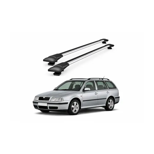 Bare portbagaj transversale auto aluminiu compatibile Skoda Octavia I (1U) Estate combi 1998-2004 80-84 cm