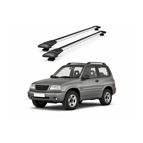 Bare portbagaj transversale auto aluminiu compatibile Suzuki Grand Vitara (FT/GT) SUV 1998-2004 84-84 cm
