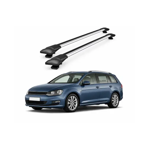Bare portbagaj transversale auto aluminiu compatibile Volkswagen Golf 7 (Mk7-5G) combi 2012-> 80-84 cm