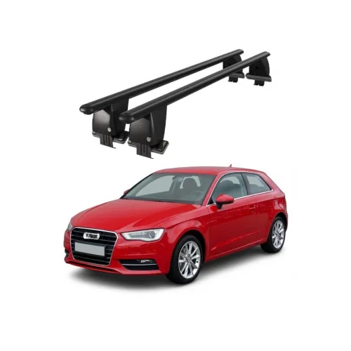 Bare transversale portbagaj auto aluminiu compatibile plafon neted Audi A3 8VA Sportback 2013-2020 argintii sau negre Kit-103 — imaginea 2
