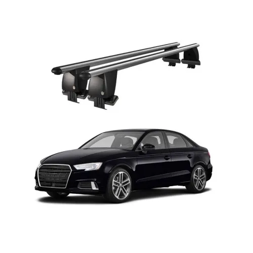 Bare transversale portbagaj auto aluminiu compatibile plafon neted Audi A3 S3 8V Sedan 2013-2019 argintii sau negre Kit-109