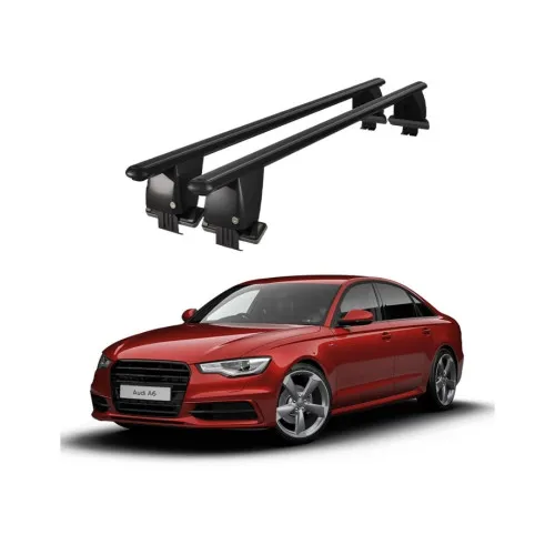 Bare transversale portbagaj auto aluminiu compatibile plafon neted Audi A6 4A C8 2018-> argintii sau negre Kit-104 — imaginea 2