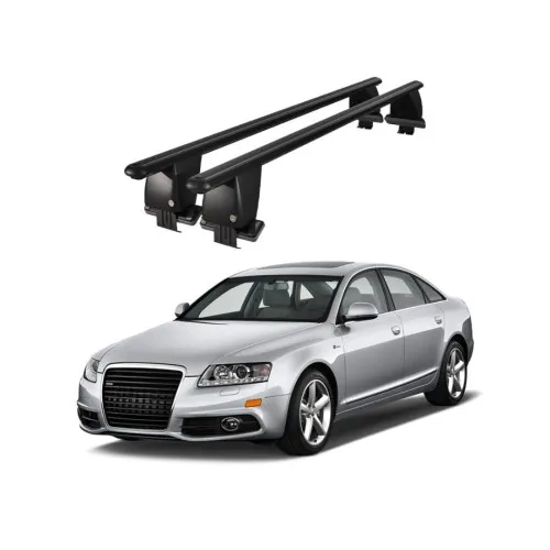Bare transversale portbagaj auto aluminiu compatibile plafon neted Audi A6 4F C6 2004-2011 argintii sau negre Kit-101 — imaginea 2