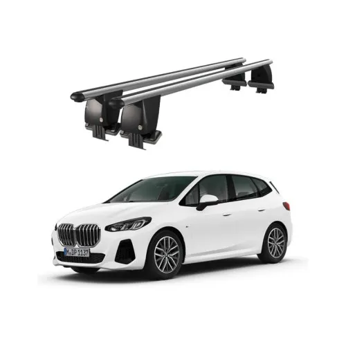 Bare transversale portbagaj auto aluminiu compatibile plafon neted BMW Seria 2 Active Tourer U06 2021-> argintii sau negre Kit-101